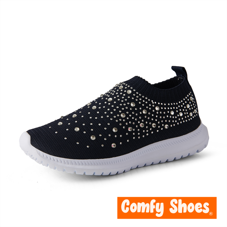 Ultimate Bling Slip-On Zapatillas Mujer Black - Comfy Shoes