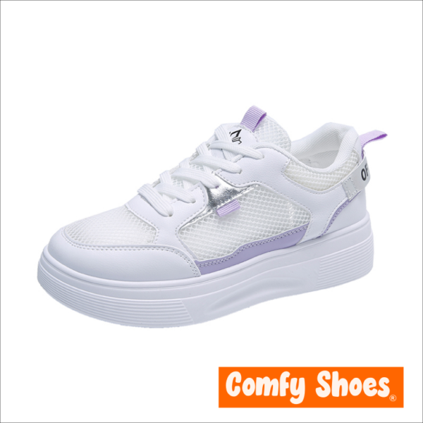 Exclusive Mesh Flats Chaussures Sneaker Purple