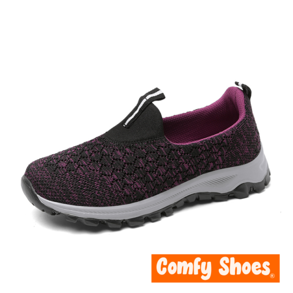 Quality Ladies Casual Lightweight Sneaker Black Pink