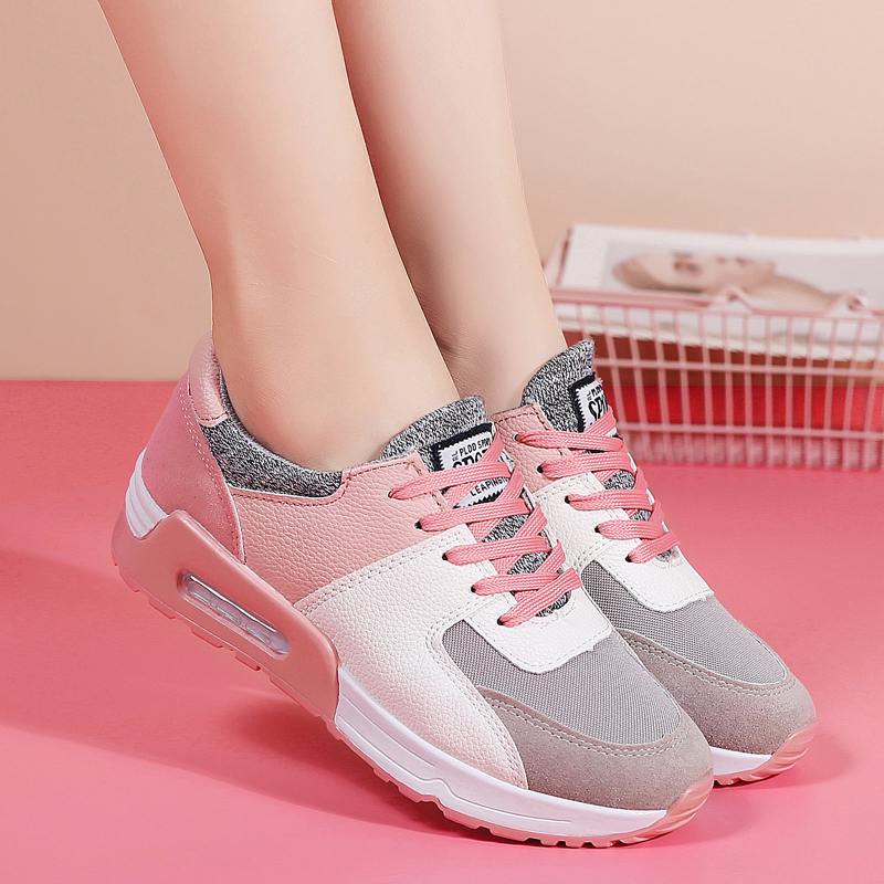 Ultimate Ladies Sport Sneakers Pink White Grey - Comfy Shoes