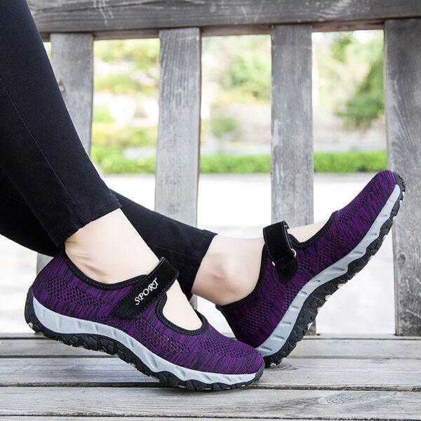 Ultimate Casual Ladies Sneaker Loafer Purple - Image 3