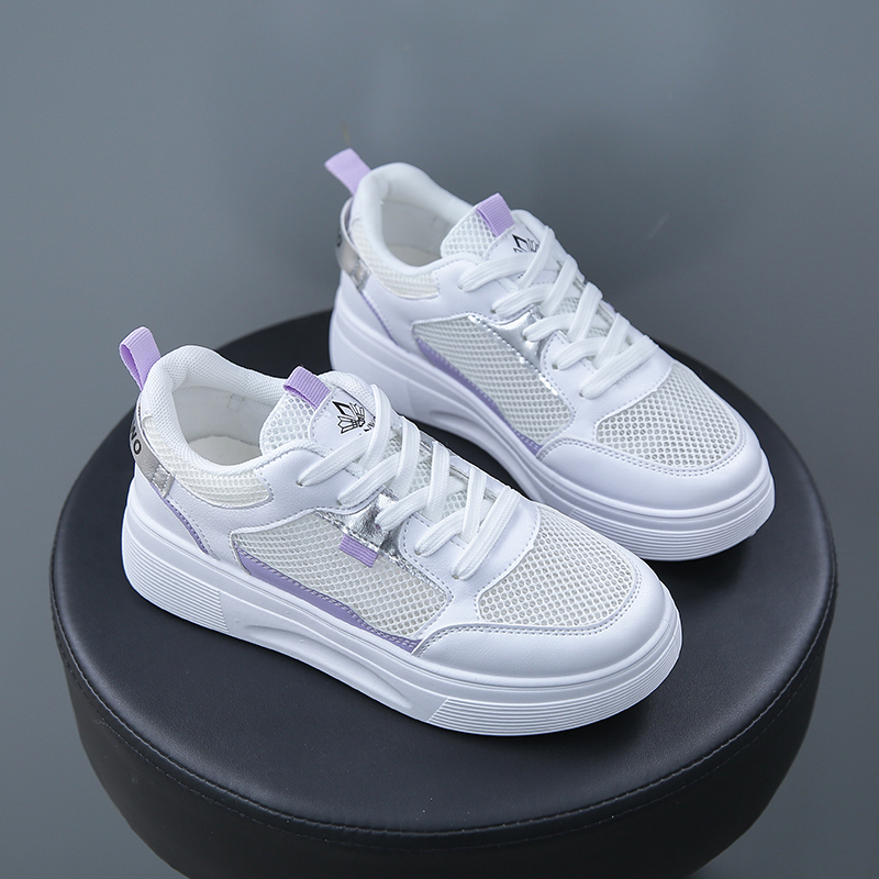 Exclusive Mesh Flats Chaussures Sneaker Purple - Comfy Shoes
