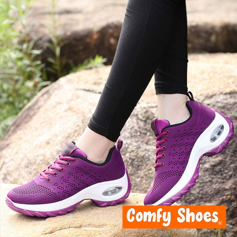 Women’s Fitness Walking Sneakers Red - Comfy Shoes