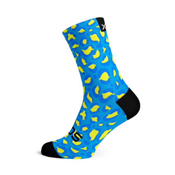 Authentic Unique Blue Leopard Socks