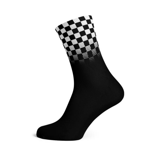 New Authentic Black and White Racing Socks