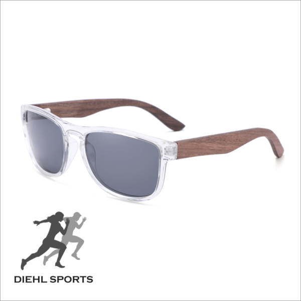 Diehl Sports Walnut Wood Temple Rare Sunglass UV400 Polarized Lens 1512-6