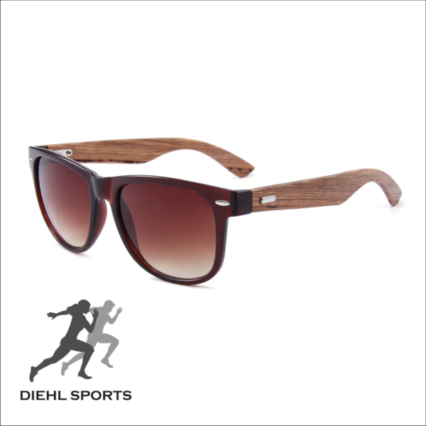 Diehl Sports Zebra Wood Temple Rare Sunglass UV400 Lens 313W-2