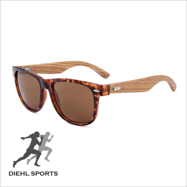 Diehl Sports Zebra Wood Temple Rare Sunglass UV400 Lens 313W-7