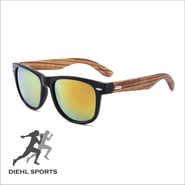 Diehl Sports Zebra Wood Temple Rare Sunglass UV400 Lens 313WM-5