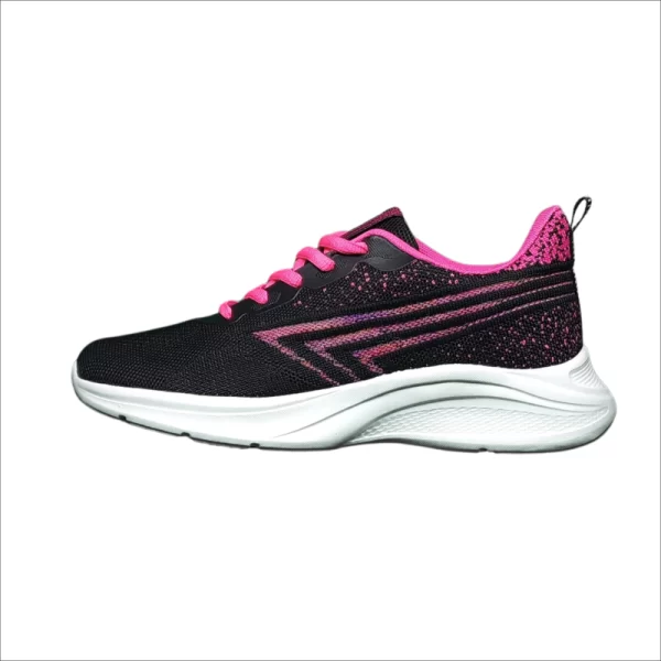 Ladies Reliable Fashion Sneaker BlackPink 502