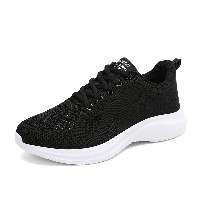 Ladies Quality Fashion Sneaker Black 101 - Comfy Shoes