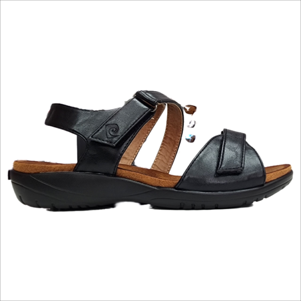 New Pierre Cardin Ladies Sandal Colette 3 Black - Image 2