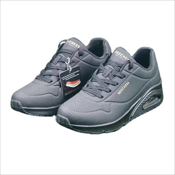 New Skechers Ladies Uno Sneakers Black - Image 3