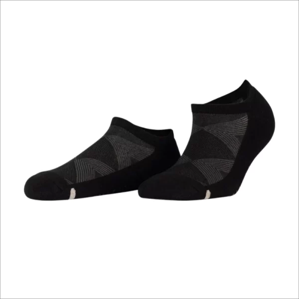 New Hidden Silver Cushion LRG - Black Socks