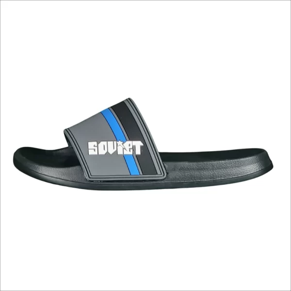 Mens Soviet Pool Sandal Black Grey