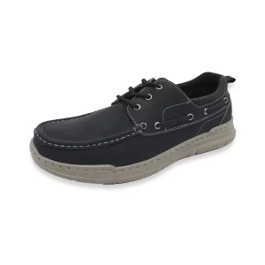 Aerofit Mens Boat Shoe Black