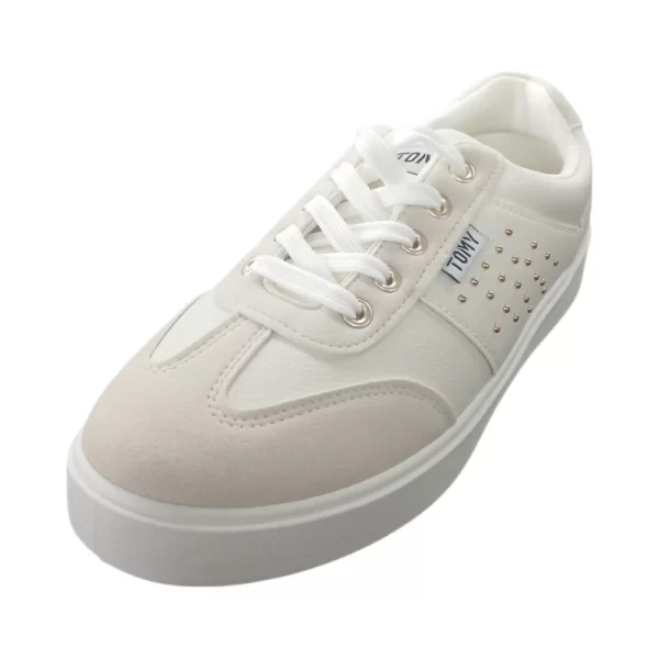 Bata Ladies Tommy Jewel Lace Up Beige - Image 3