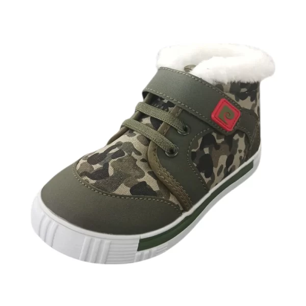 Pierre Cardin Infant Koala Camo Print Hi- Top Green - Image 4