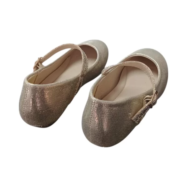 Pierre Cardin Kids Evie Girls Glitter Low Heel Gold - Image 4