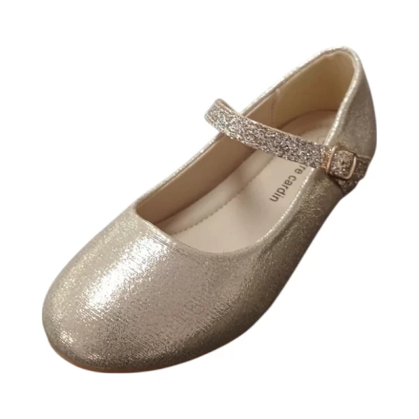 Pierre Cardin Kids Evie Girls Glitter Low Heel Gold - Image 2