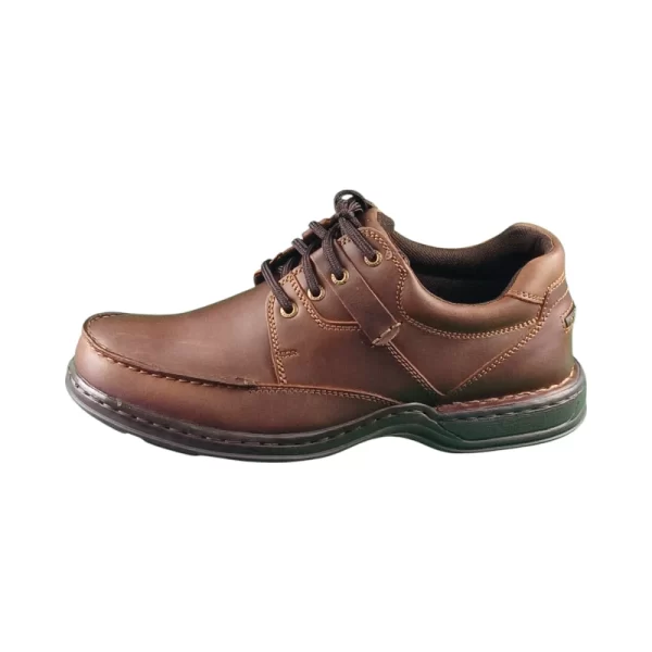 Hush Puppies Mens Randall 2 Chestnut Leather