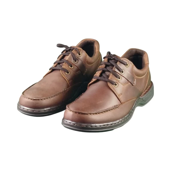 Hush Puppies Mens Randall 2 Chestnut Leather - Image 3