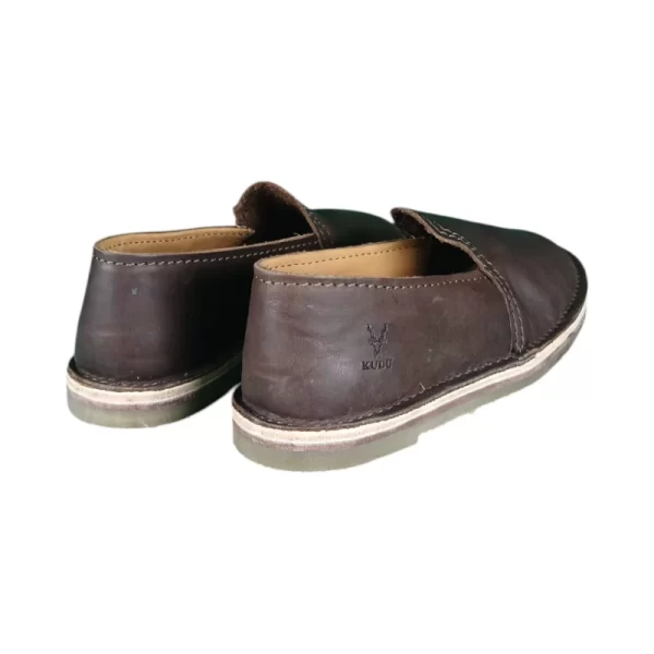 Kudu Ladies Havana Dark Brown Vellies Pumps - Image 4