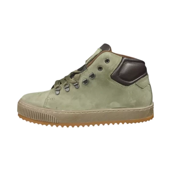 Bronx Mens Retro Disco Lace Up Boot Sneaker Olive