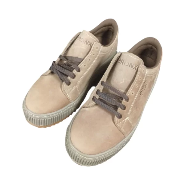 Bronx Mens Retro Disco Lace Up Sneaker Putty - Image 3