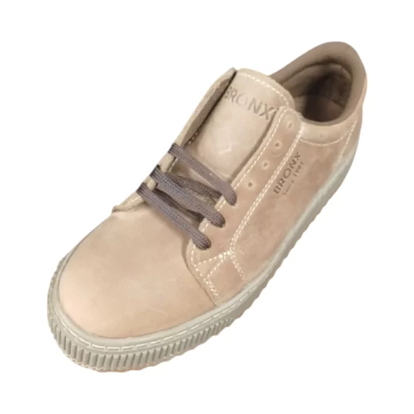 Bronx Mens Retro Disco Lace Up Sneaker Putty - Image 4