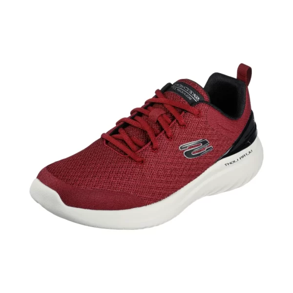 Sketchers Mens Bounder 2.0 Black Burgundy - Image 2