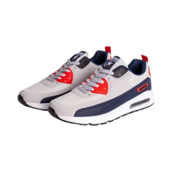 Soviet Mens Kirk Grey Red Sneaker - Image 3