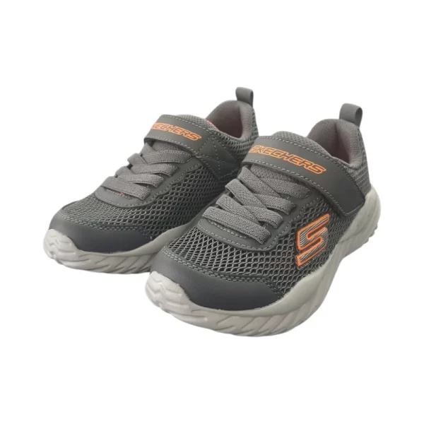 Sketchers Boys Nitro Sprint - Krodon Charcoal Orange - Image 2