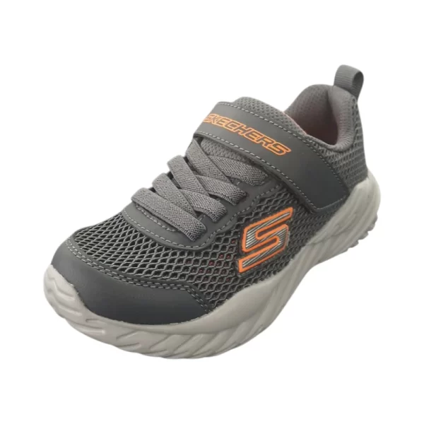 Sketchers Boys Nitro Sprint - Krodon Charcoal Orange - Image 3
