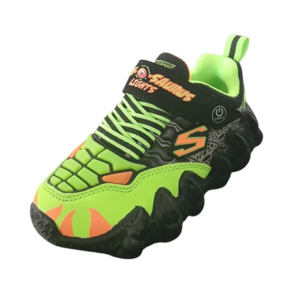 Sketchers Boys Skech-O-Saurus Lights Black Lime - Image 3