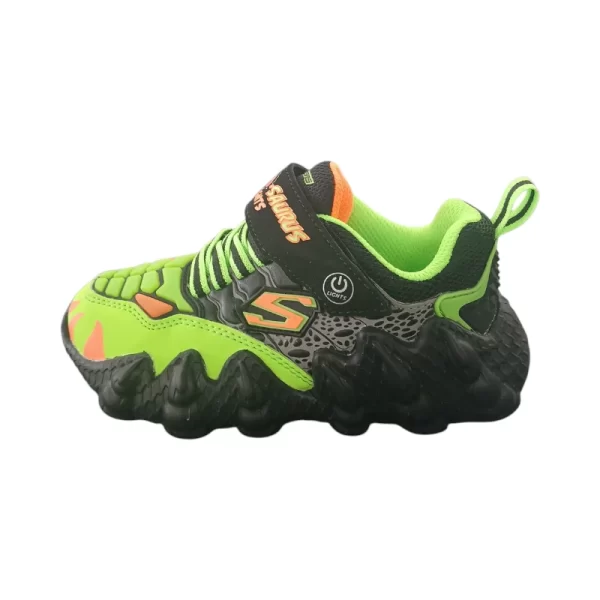 Sketchers Boys Skech-O-Saurus Lights Black Lime