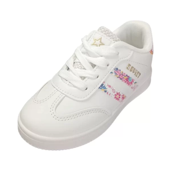 Soviet Kids Isla White Multi Floral Sneaker - Image 2