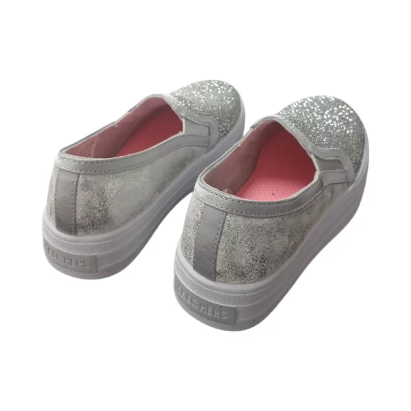 Sketchers Girls Double Up Silver - Image 3