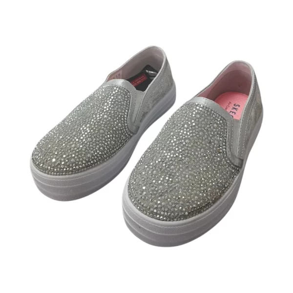 Sketchers Girls Double Up Silver - Image 2