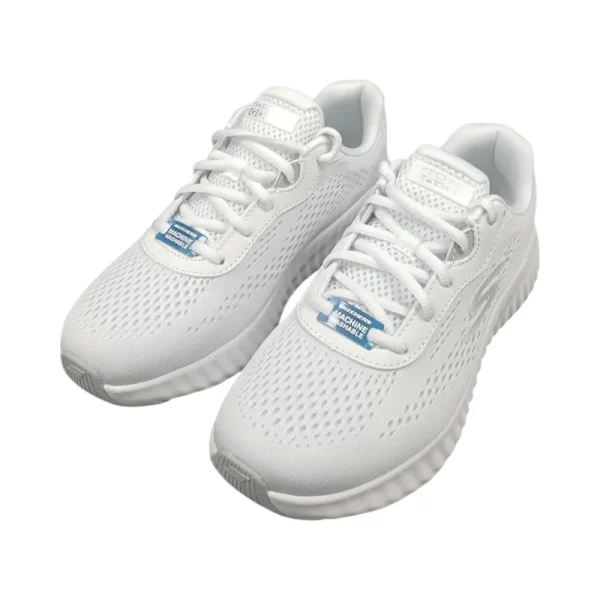 Sketchers Ladies  Go Run Now White Silver - Image 3