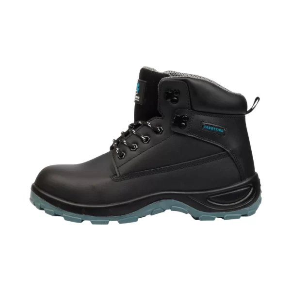 Grittgear Mens QUARTZ S1P Genuine Smooth Leather Black