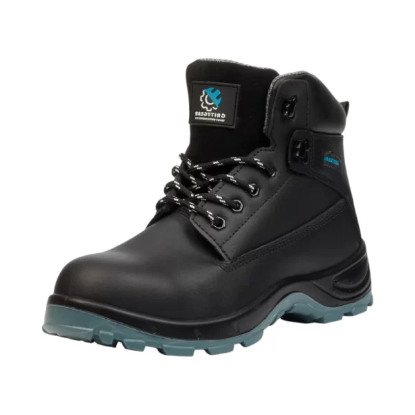 Grittgear Mens QUARTZ S1P Genuine Smooth Leather Black - Image 2