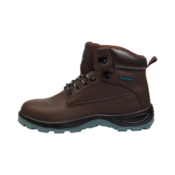 Grittgear Mens QUARTZ S1P Genuine Smooth Leather Chocolate