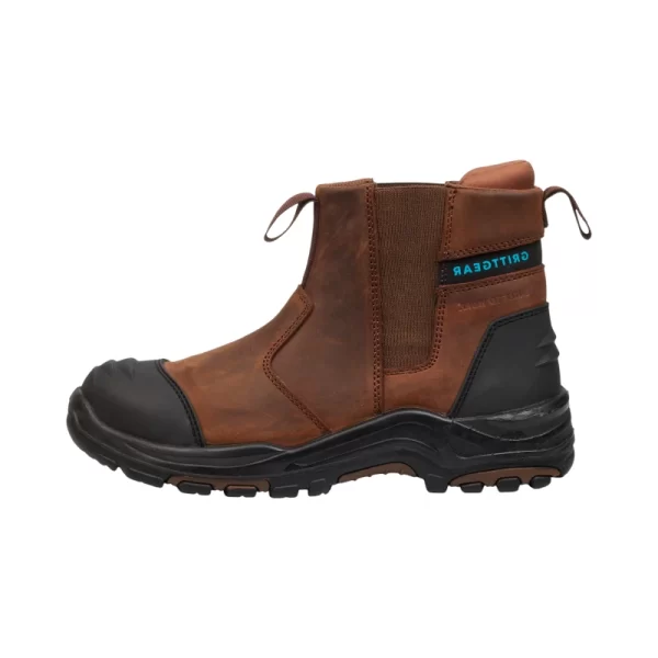 Grittgear Mens SLATE S3 Crazy Horse Leather Chocolate