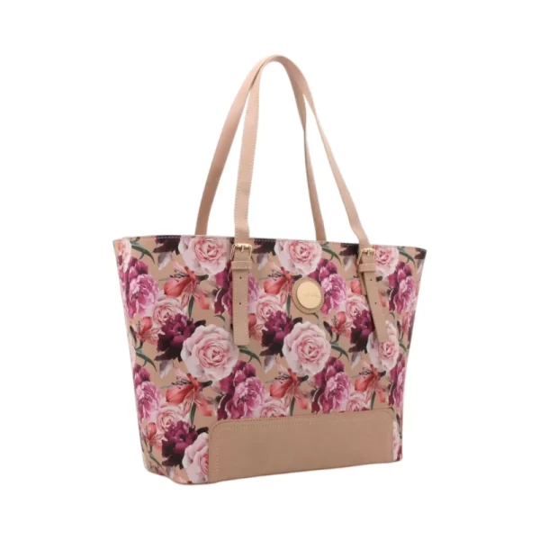 Pierre Cardin Daynah Floral Tote Pink Floral Ladies