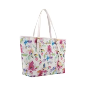 Pierre Cardin Emma Floral Tote White Floral Ladies