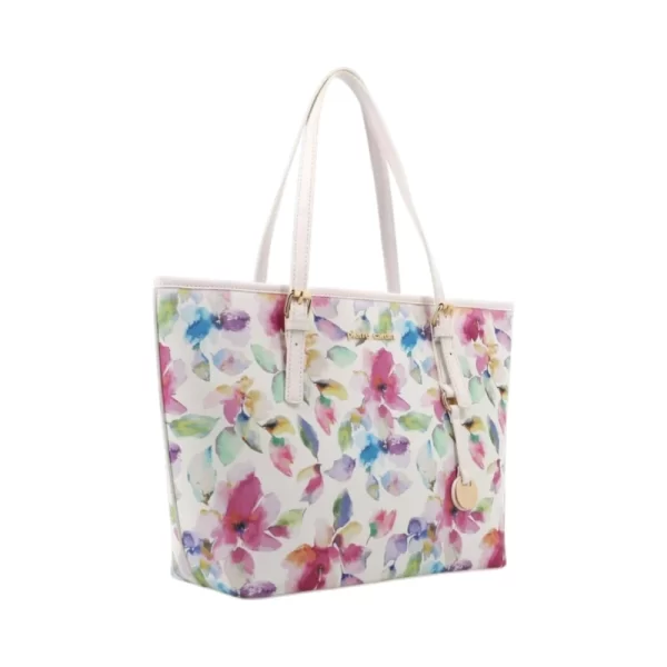 Pierre Cardin Emma Floral Tote White Floral Ladies