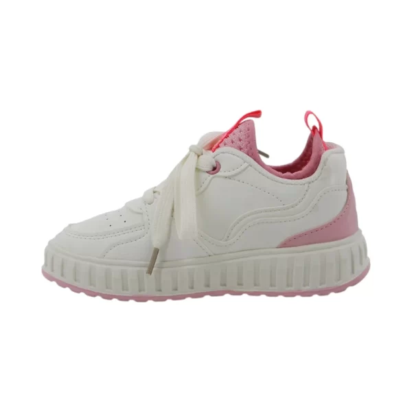 Pierre Cardin ALY LACE UP SNEAKER WHITE PINK
