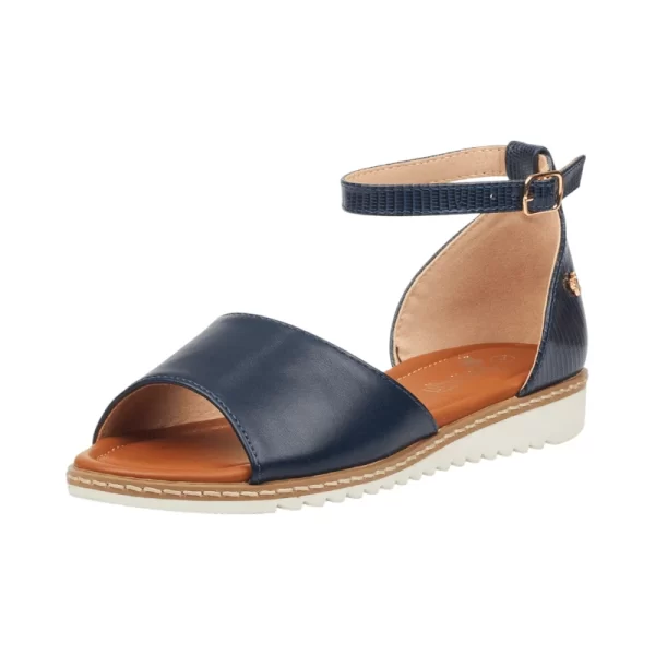 Butterfly feet ladies walnut 2 navy - Image 2